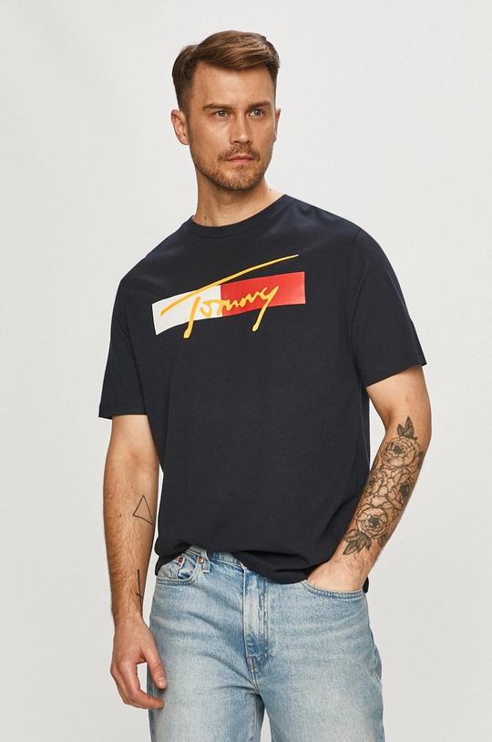 granatowy Tommy Jeans - T-shirt UM0UM02115.4891 Męski