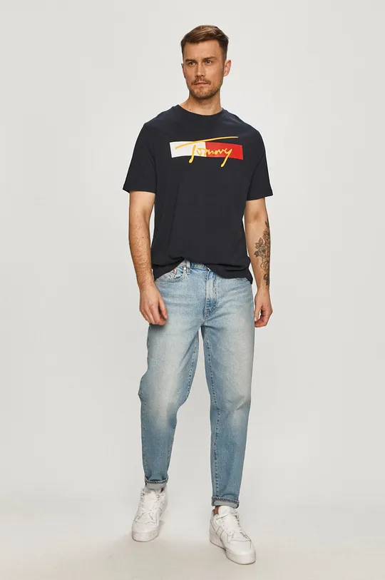 Tommy Jeans - T-shirt UM0UM02115.4891 granatowy