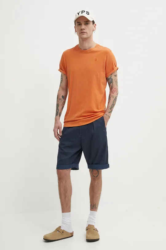 Βαμβακερό μπλουζάκι G-Star Raw x Sofi Tukker πορτοκαλί