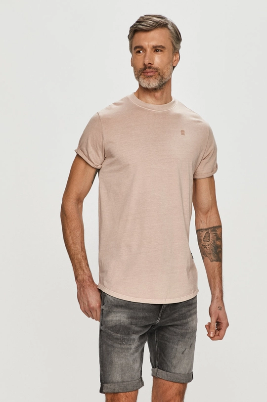 G-Star Raw tricou din bumbac uni roz D16396.2653