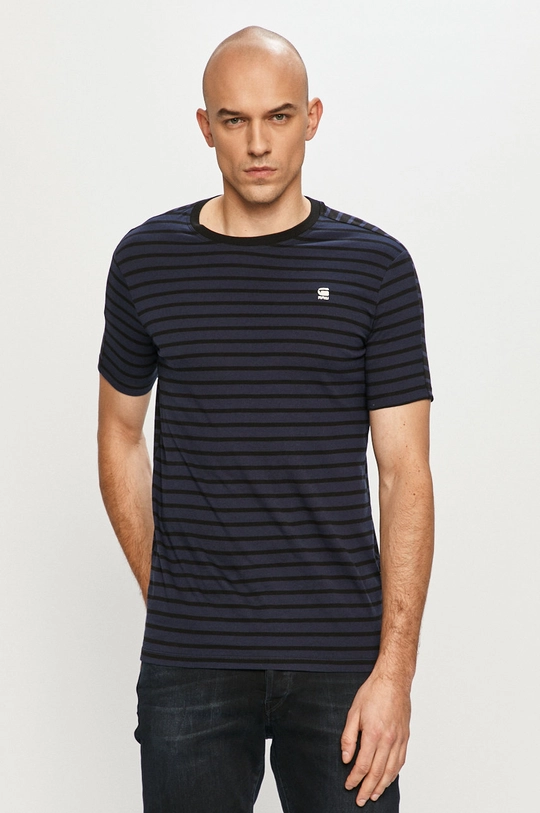 granatowy G-Star Raw - T-shirt D17086.C339 Męski