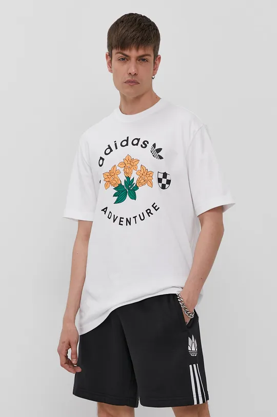 biały adidas Originals T-shirt GN2371 Męski