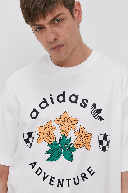 biały adidas Originals T-shirt GN2371