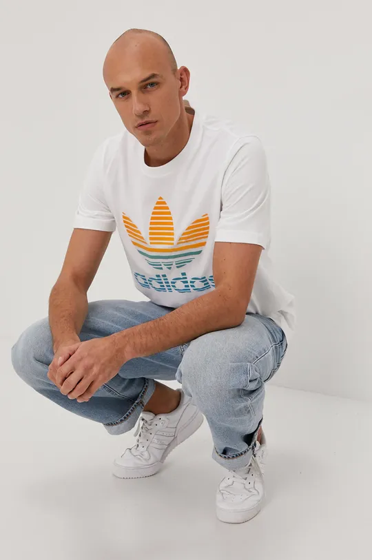 biały adidas Originals T-shirt GP0165 Męski