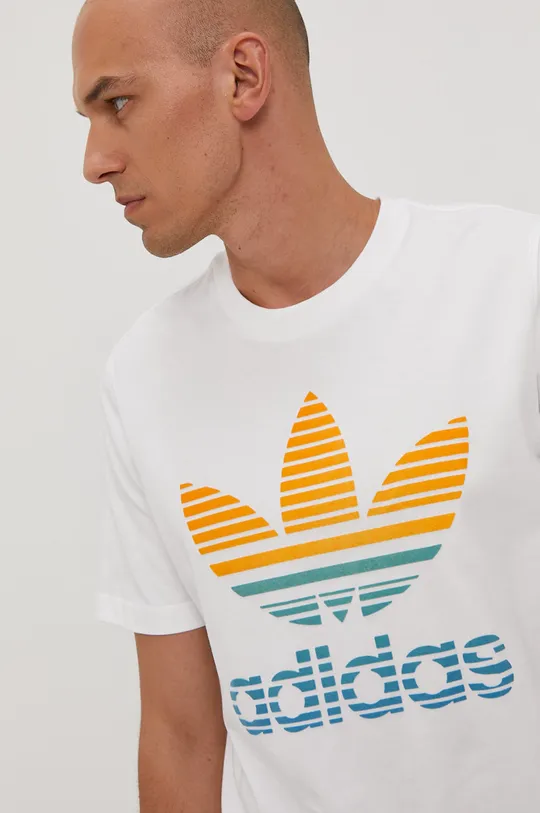 biały adidas Originals T-shirt GP0165