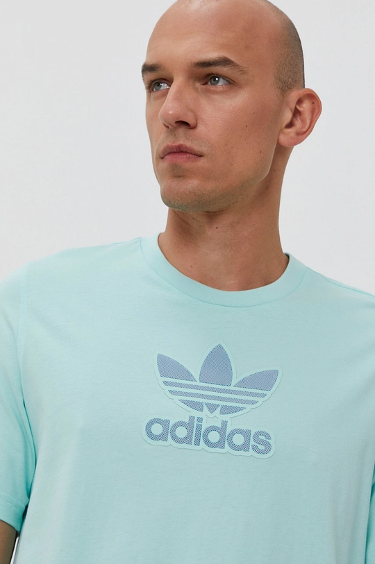 tyrkysová Tričko adidas Originals GP1908 Pánsky