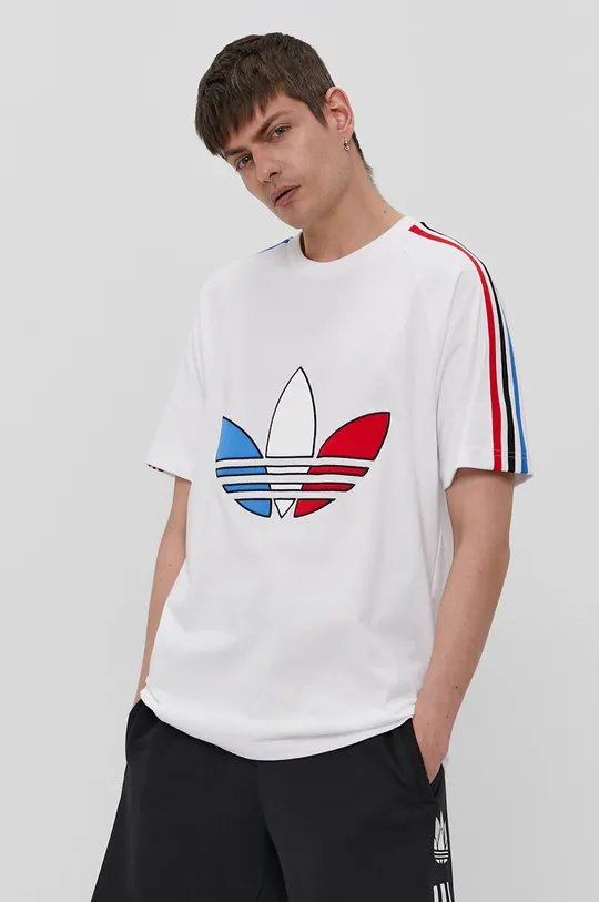 biały adidas Originals T-shirt GQ8921 Męski