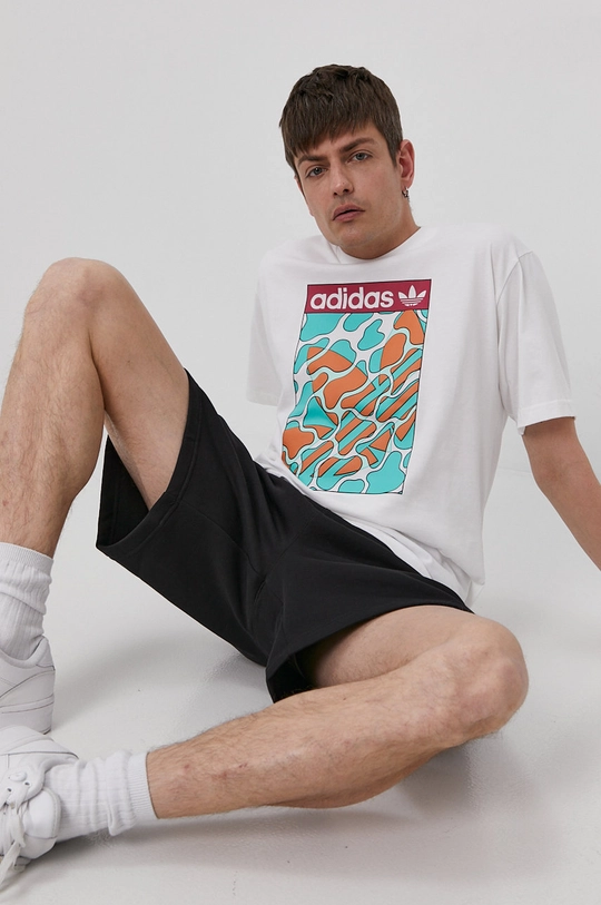 biały adidas Originals T-shirt GN3900 Męski