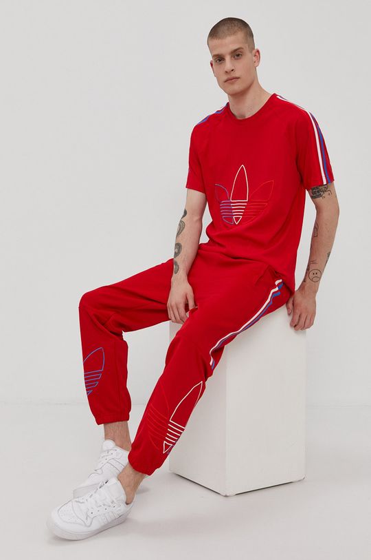 czerwony adidas Originals T-shirt GR0534 Męski