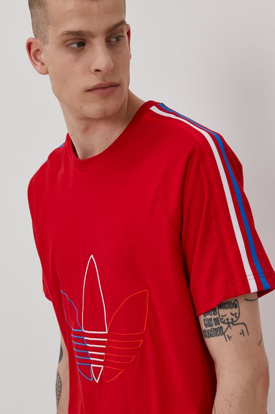 czerwony adidas Originals T-shirt GR0534
