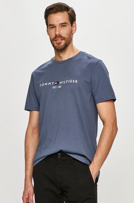 niebieski Tommy Hilfiger - T-shirt Męski