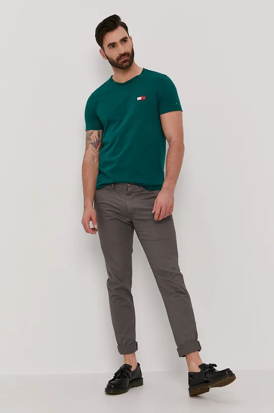 zielony Tommy Hilfiger T-shirt Męski