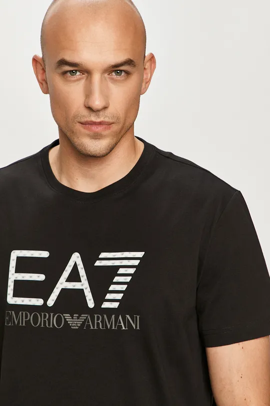 czarny EA7 Emporio Armani - T-shirt 3KPT12.PJ7CZ