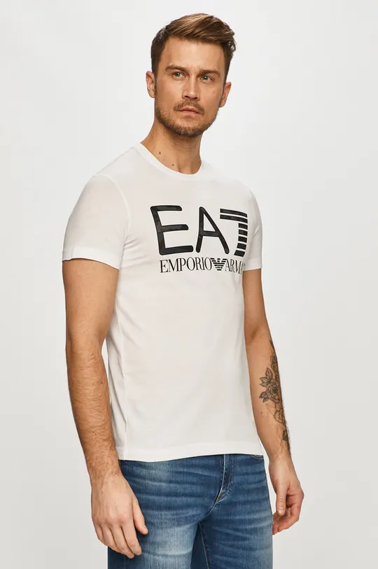 biały EA7 Emporio Armani - T-shirt 3KPT27.PJ7CZ Męski