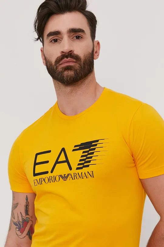 żółty EA7 Emporio Armani - T-shirt 3KPT39.PJ02Z