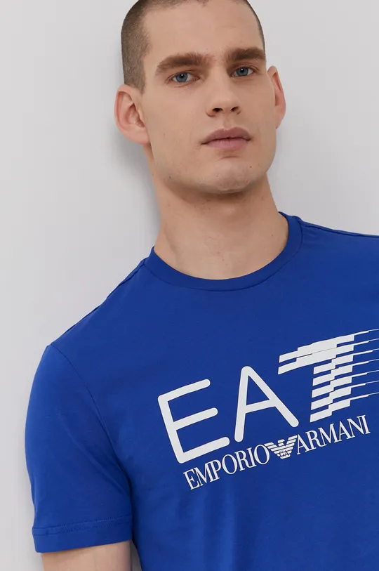 niebieski EA7 Emporio Armani - T-shirt 3KPT39.PJ02Z