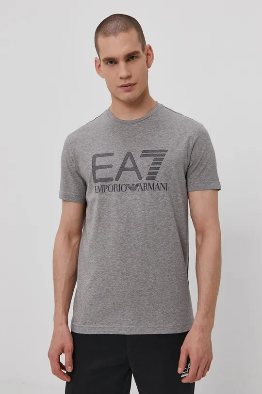 szary EA7 Emporio Armani - T-shirt 3KPT62.PJ03Z Męski