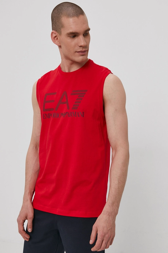 czerwony EA7 Emporio Armani T-shirt 3KPT80.PJ02Z Męski