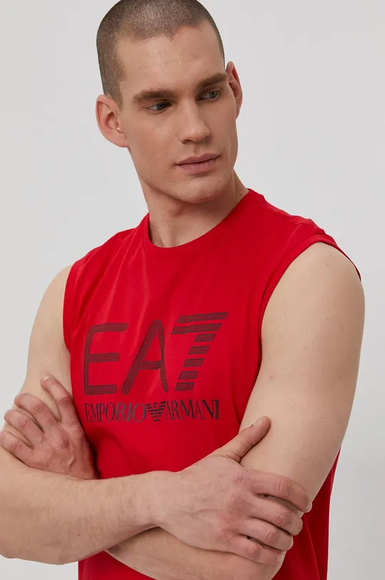 czerwony EA7 Emporio Armani T-shirt 3KPT80.PJ02Z