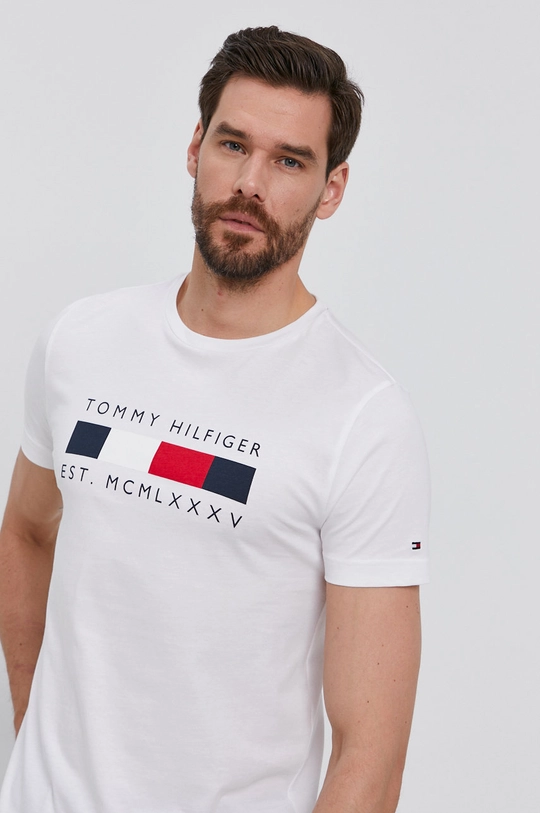 biela Tričko Tommy Hilfiger