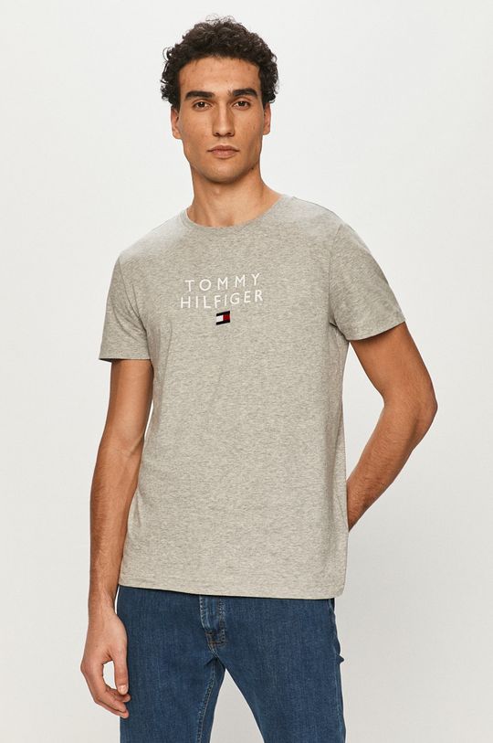 szary Tommy Hilfiger - T-shirt Męski