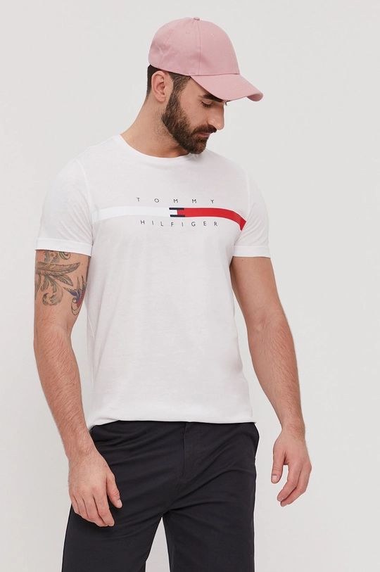 biela Tričko Tommy Hilfiger