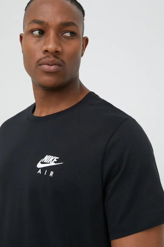 μαύρο Βαμβακερό μπλουζάκι Nike Sportswear