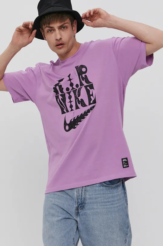 fialová Tričko Nike Sportswear Pánsky