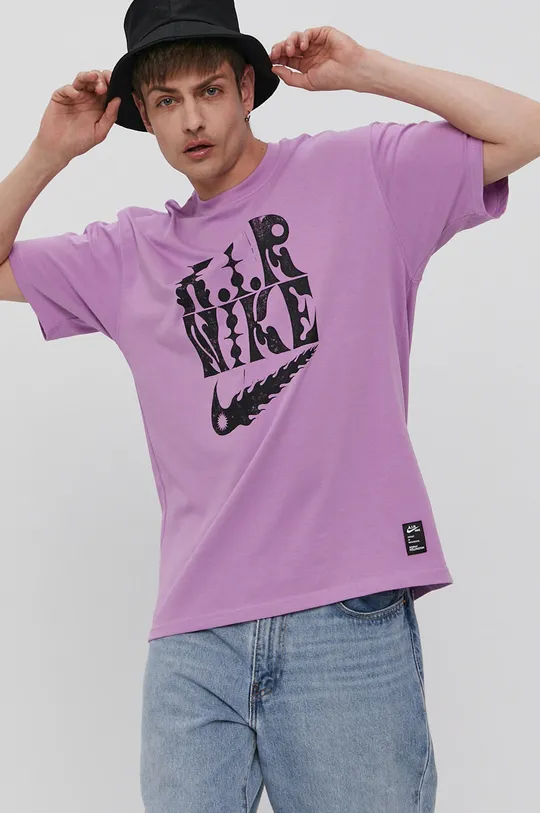 fioletowy Nike Sportswear T-shirt Męski