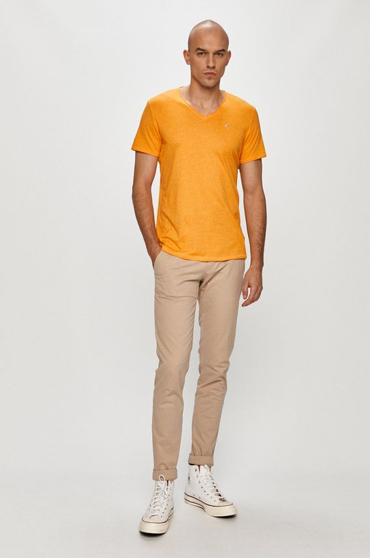Tommy Jeans - T-shirt pomarańczowy