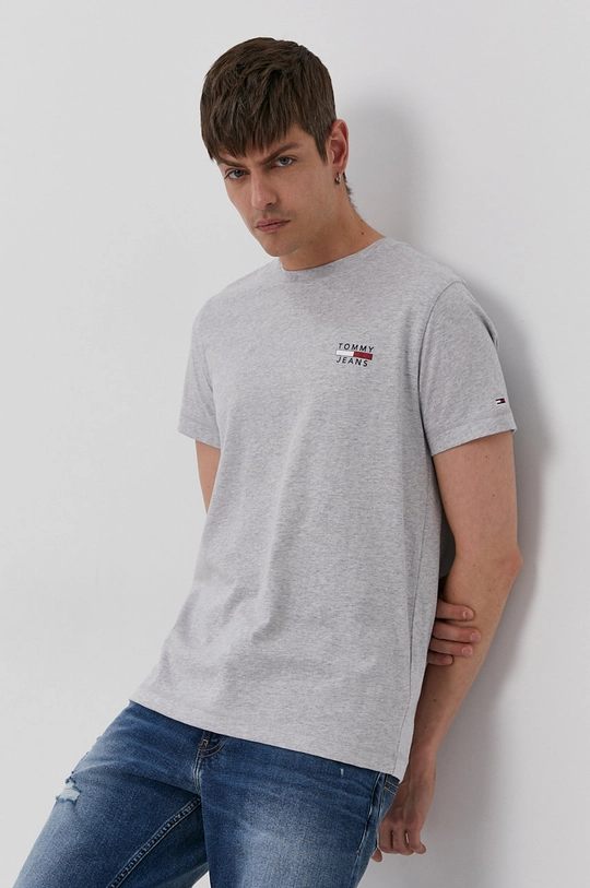 szary Tommy Jeans - T-shirt DM0DM10099.4891 Męski