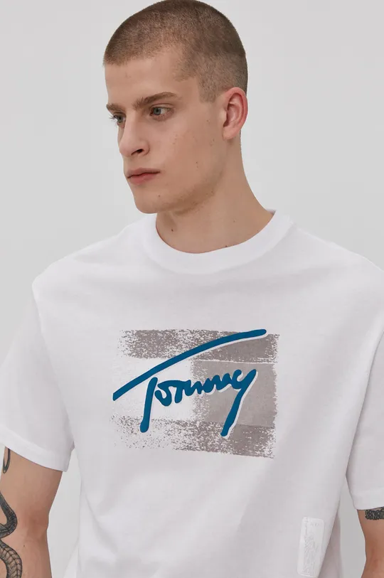 biały Tommy Jeans T-shirt DM0DM10224.4891