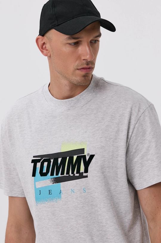 szary Tommy Jeans - T-shirt DM0DM10233.4891 Męski