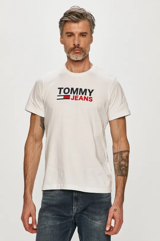 biały Tommy Jeans - T-shirt DM0DM10214.4891