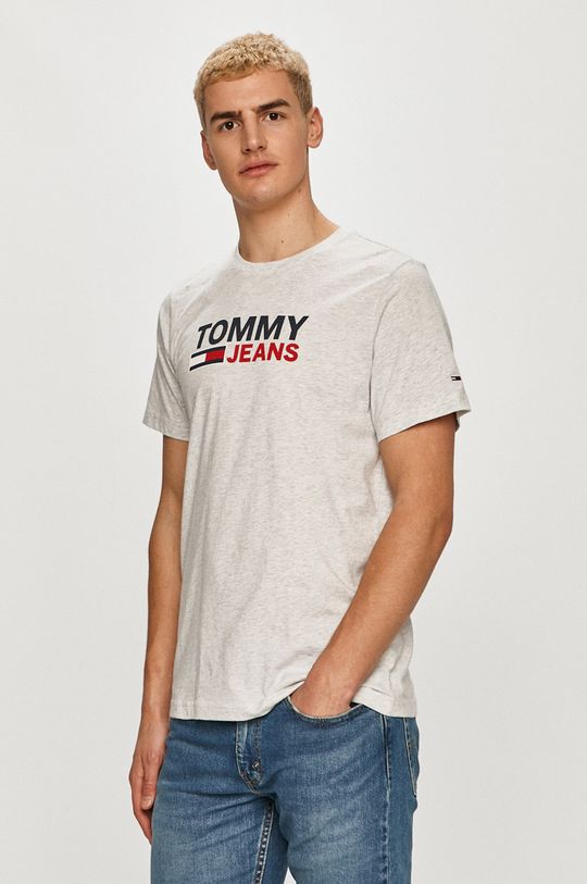 svetlosivá Tommy Jeans - Tričko Pánsky