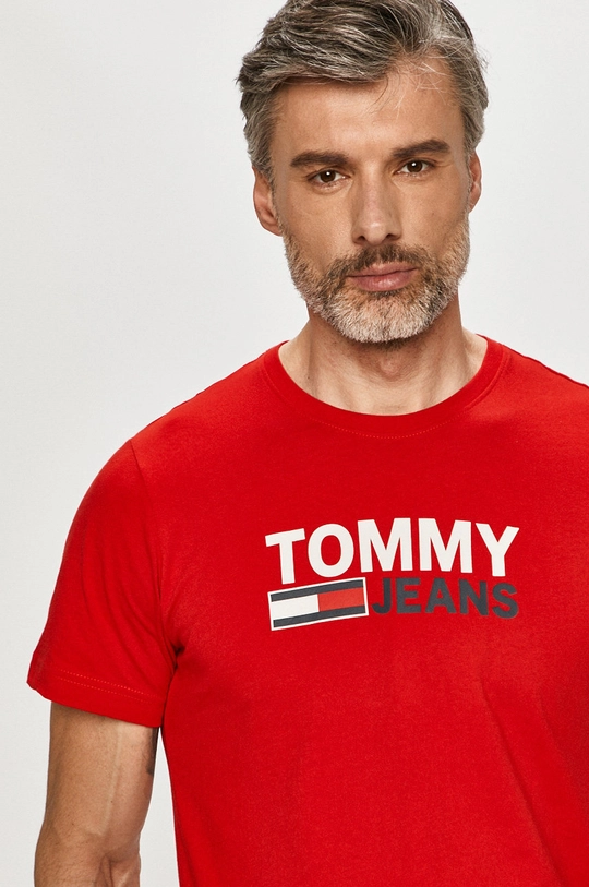 červená Tommy Jeans - Tričko