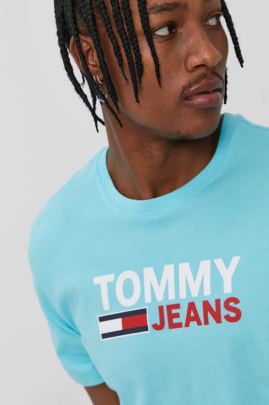 modrá Tommy Jeans - Tričko Pánsky