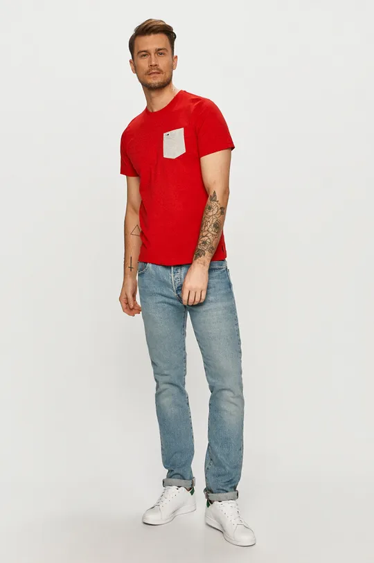Tommy Jeans - T-shirt DM0DM10283.4891 czerwony