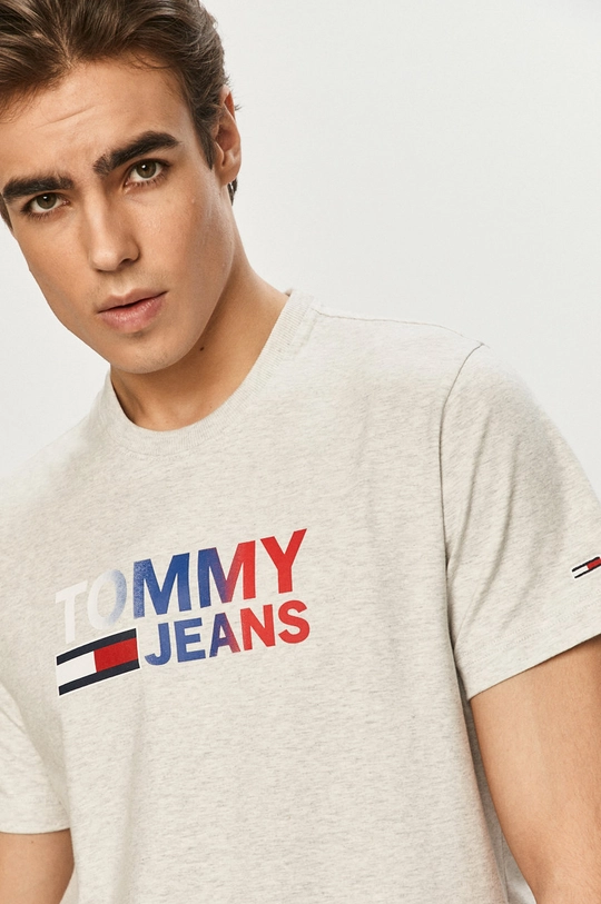 szary Tommy Jeans - T-shirt DM0DM10235.4891 Męski