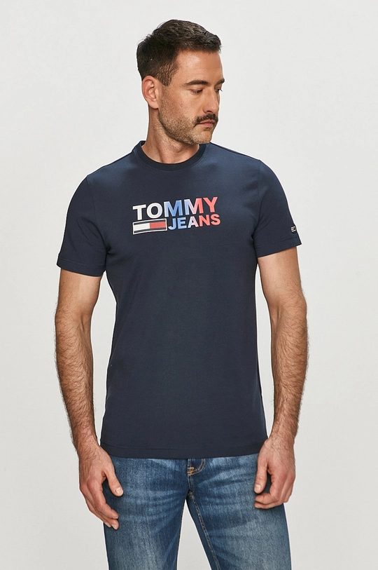 granatowy Tommy Jeans - T-shirt DM0DM10235.4891 Męski