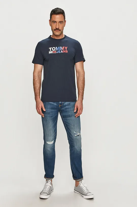 Tommy Jeans - T-shirt DM0DM10235.4891 granatowy