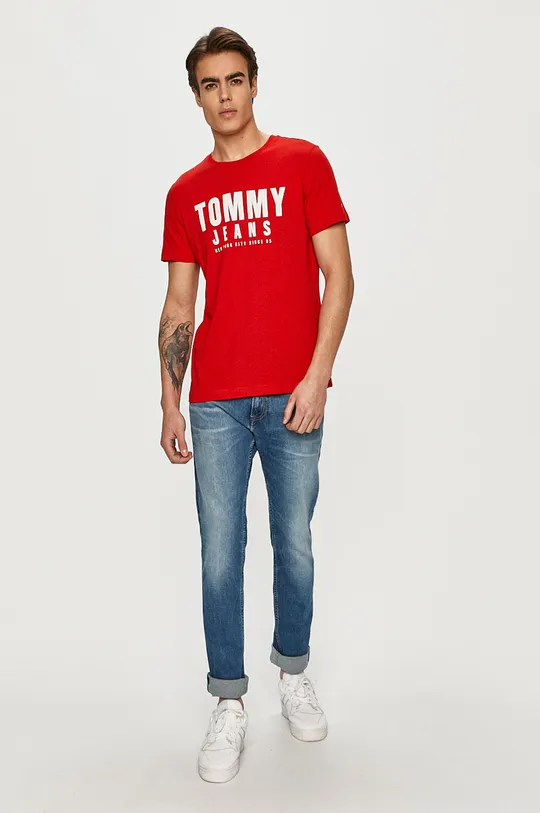 Tommy Jeans - T-shirt DM0DM10243.4891 czerwony