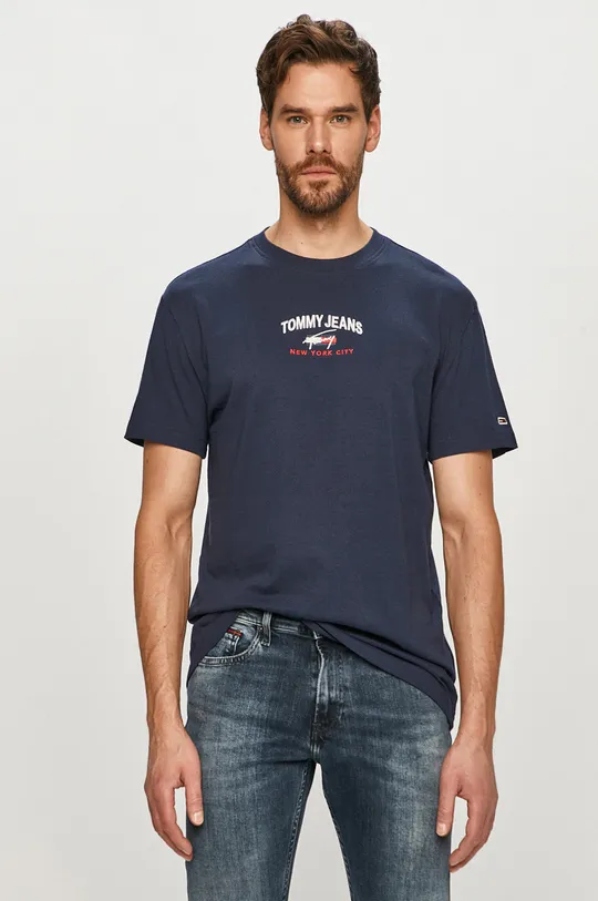 granatowy Tommy Jeans - T-shirt DM0DM10620.4891 Męski