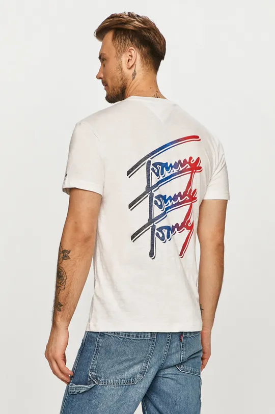 biały Tommy Jeans - T-shirt DM0DM10228.4891 Męski