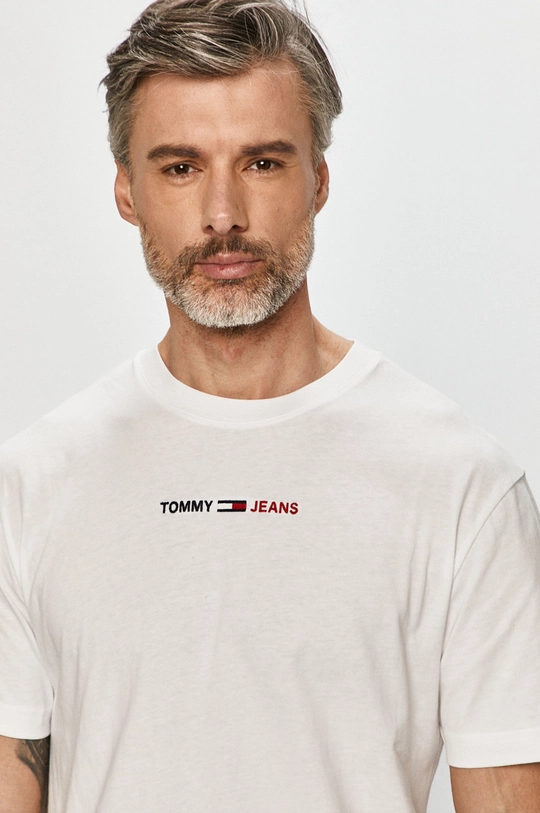 biały Tommy Jeans - T-shirt DM0DM10219.4891