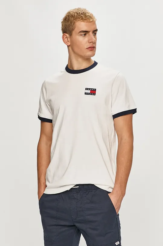 biały Tommy Jeans - T-shirt DM0DM10280.4891 Męski