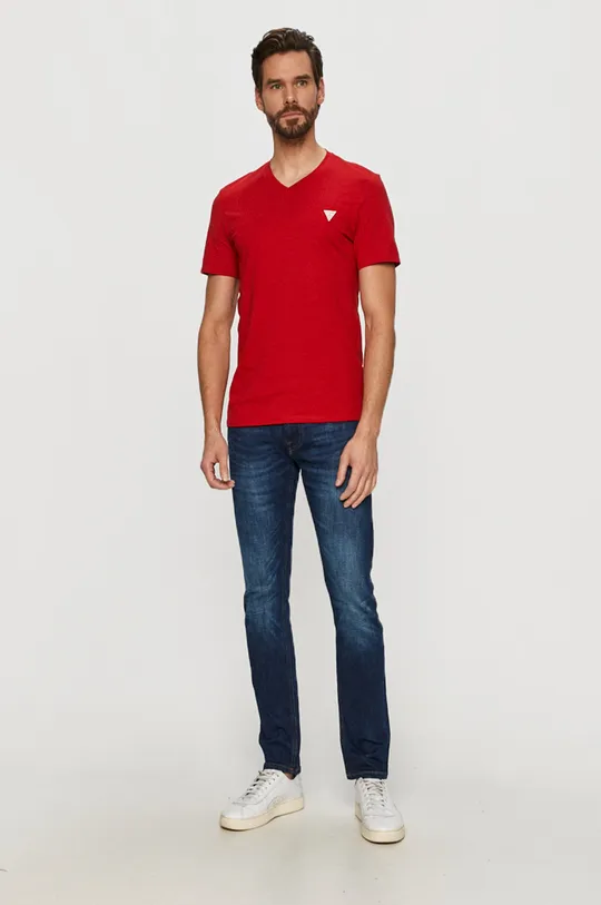 Guess - T-shirt czerwony