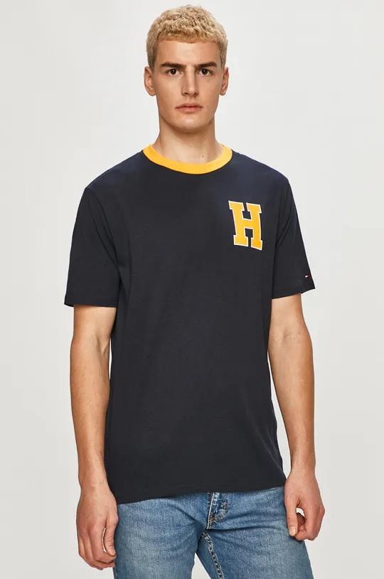 granatowy Tommy Hilfiger - T-shirt Męski