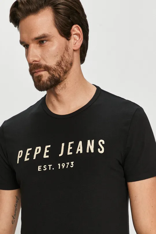 čierna Pepe Jeans - Tričko Pánsky