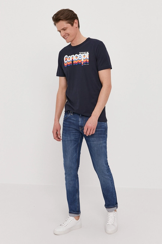 Selected Homme T-shirt granatowy